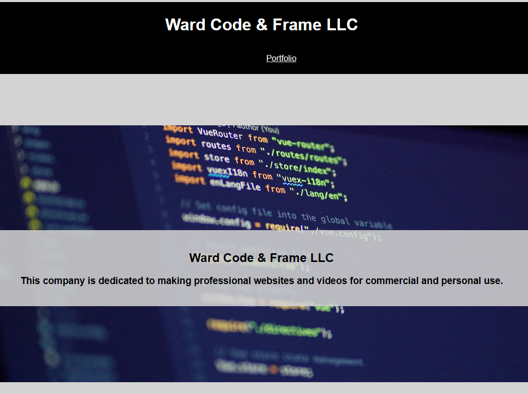 picture of my business website